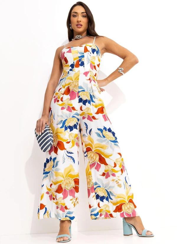 Farm - Macacão  Floral Majestoso Off White 6