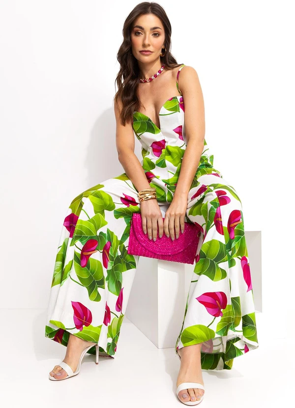 Farm - Macacão Folha de Antúrio Off White 4