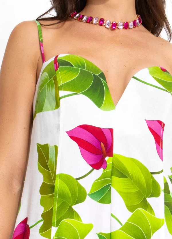 Farm - Macacão Folha de Antúrio Off White 6