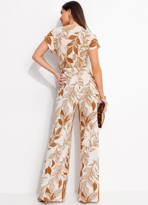 Quintess - Macacão Folhagem Natural em Malha de Viscose Tex 2