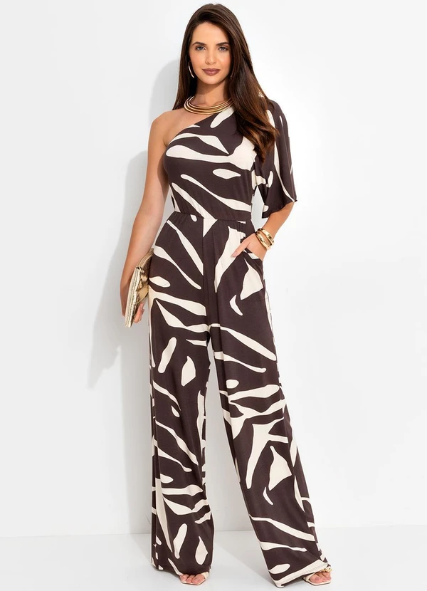 Quintess - Macacão Folhagem Orgânica em Malha de Viscose