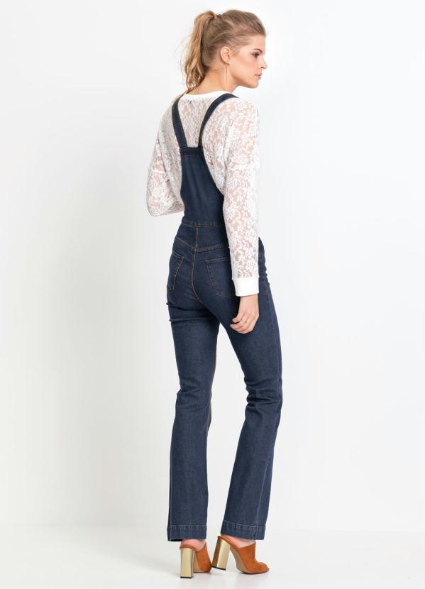 bonprix - Macacão Jeans Boot Cut Azul 2