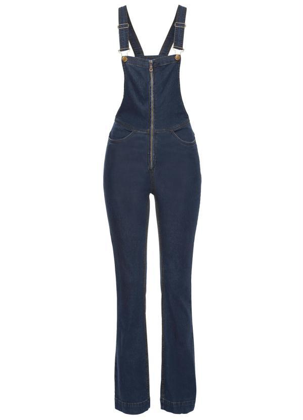 bonprix - Macacão Jeans Boot Cut Azul 4