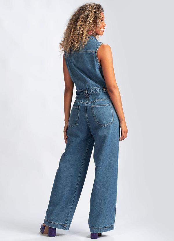 Animale Jeans - Macacao Jeans com Ziper Azul 2