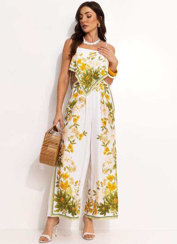 Farm - Macacao Lenço em Viscose Off White