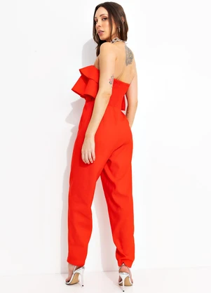 Colcci - Macacão Linho Vermelho - COLCCI