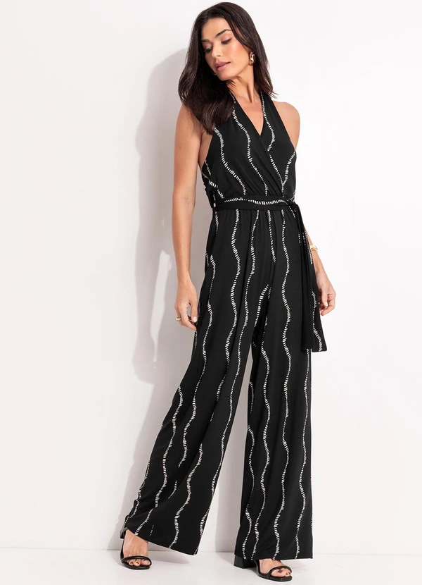 Quintess - Macacão Listra Renovada em Malha de Viscose 5