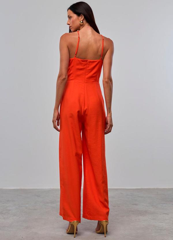 Carlota Costa - Macacão Longo com Detalhe Alça Laranja 3