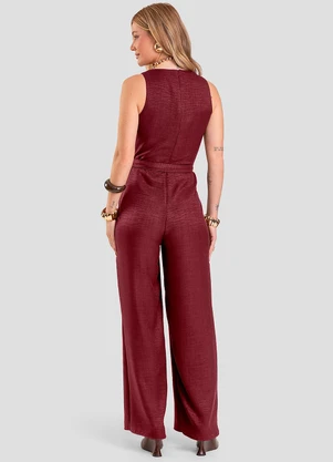 Dianna - Macacão Longo Feminino Vermelho - DIANNA