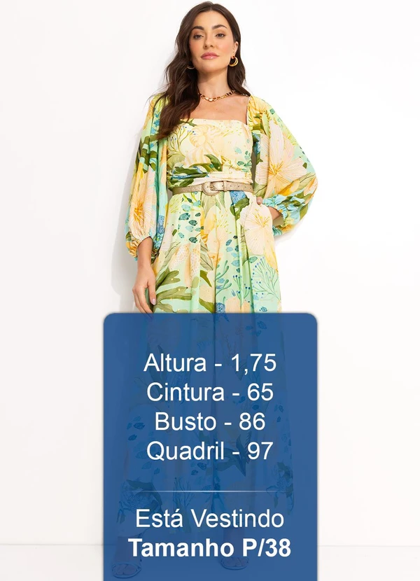 Farm - Macacão Manga em Viscose Verde 6