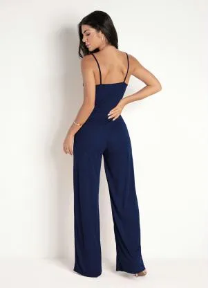 Moda Pop - Macacão Marinho de Alças - MODA POP