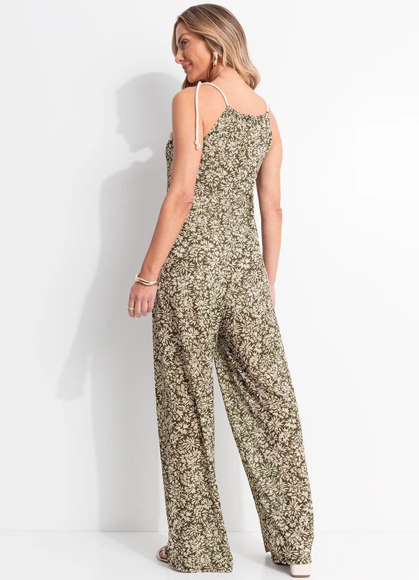 Quintess - Macacão Mini Floral em Malha Plissada 11