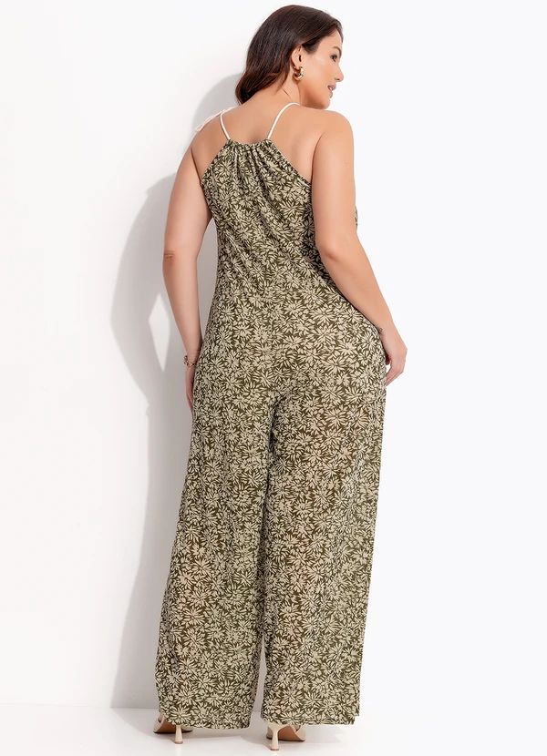 Quintess - Macacão Mini Floral em Malha Plissada 18