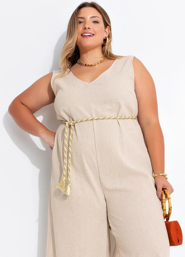 Quintess - Macacão Natural em Linho 11