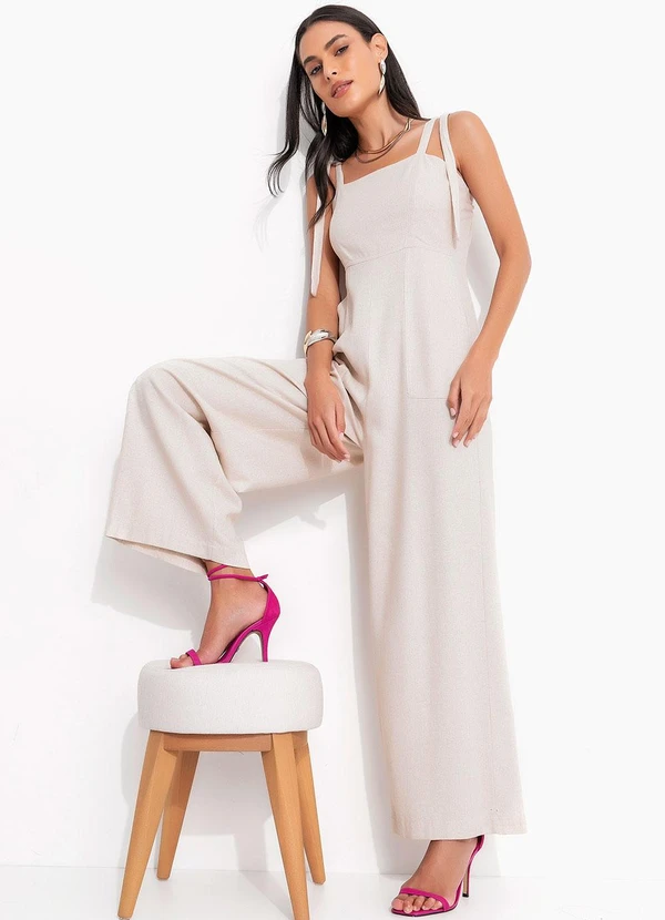 Quintess - Macacão Natural em Linho 5