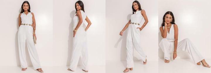 Macaco Off White em Malha Crepe