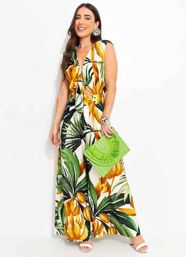 Farm - Macacao Pantalona Bananarte Verde