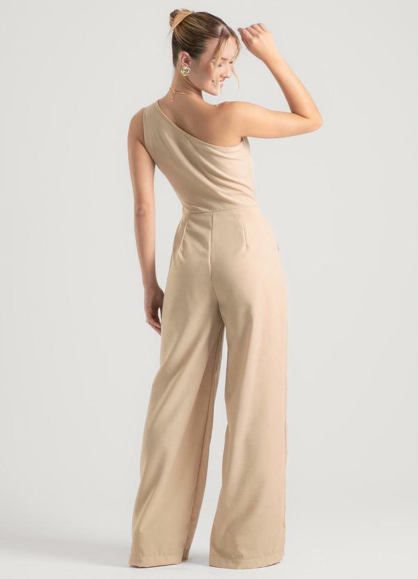 Cativa - Macacão Pantalona em Tecido Texturizado Amarelo 2