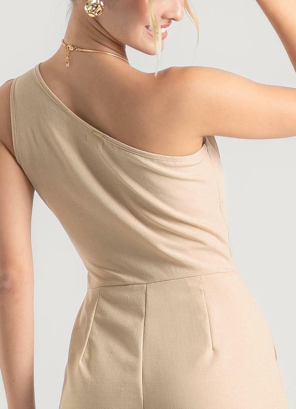 Cativa - Macacão Pantalona em Tecido Texturizado Amarelo 4