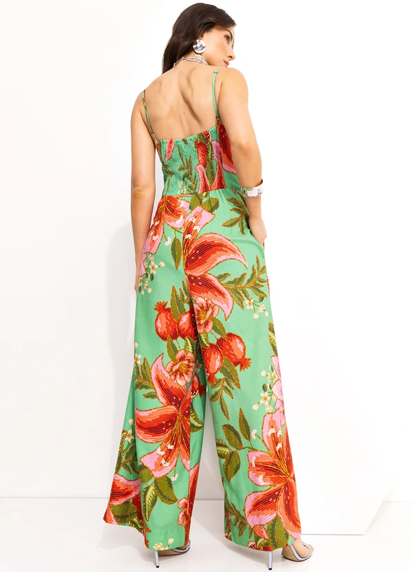 Farm - Macacao Pantalona em Viscolinho Verde 2