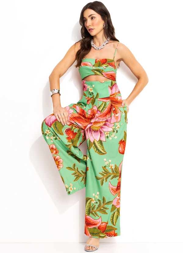 Farm - Macacao Pantalona em Viscolinho Verde 3