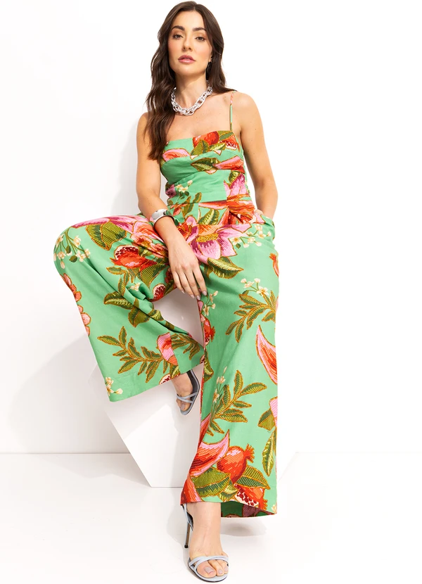 Farm - Macacao Pantalona em Viscolinho Verde 5