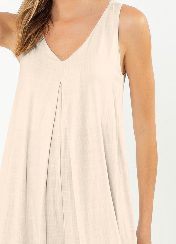 Cativa - Macacão Pantalona em Viscose Bege 3