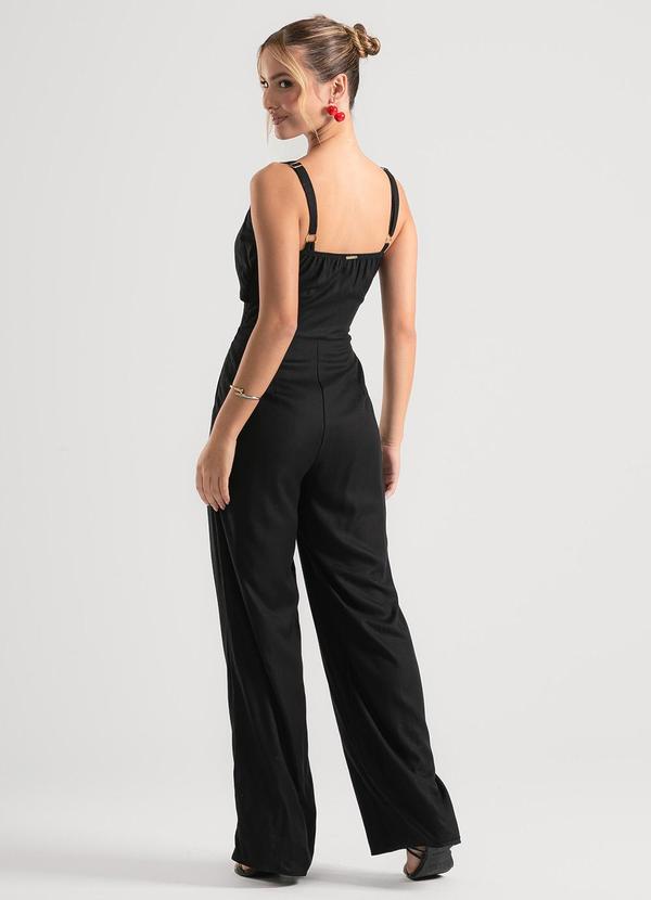 Cativa - Macacão Pantalona em Viscose Preto 2