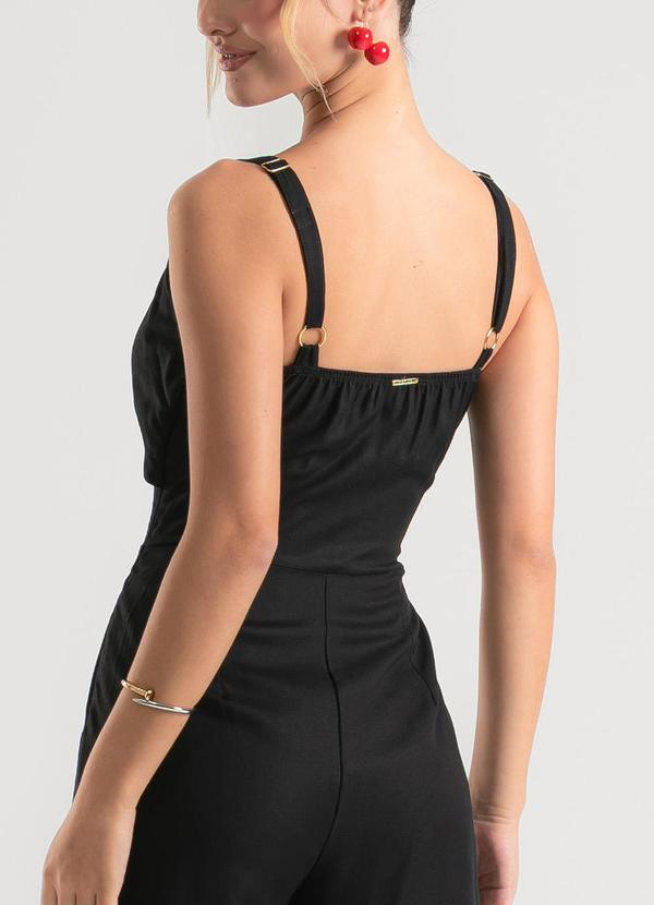 Cativa - Macacão Pantalona em Viscose Preto 4