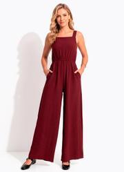 Macac�o Marsala em Tecido Air Flow