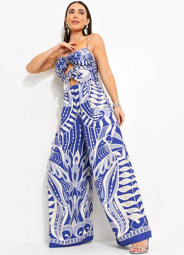 Farm - Macacao Pantalona Rendeira Azul 4