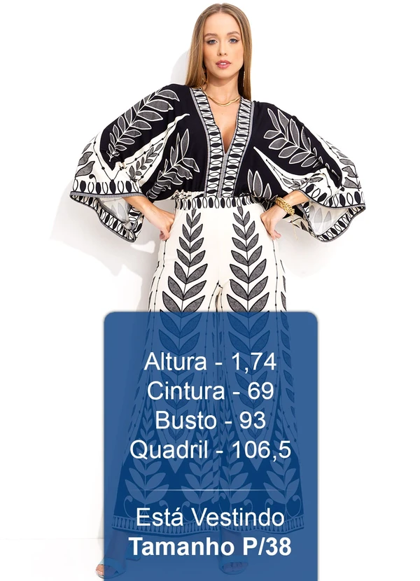 Farm - Macacão Pantalona Rendeira Preto 6