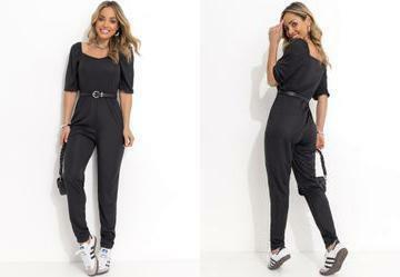 Macaco Preto com Manga Bufante