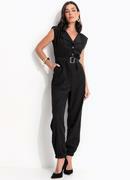 Macac�o Preto em Crepe Plano