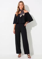 Macac�o Preto em Malha Crepe