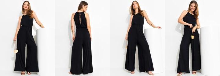 Macaco Preto em Malha de Viscose com Elastano