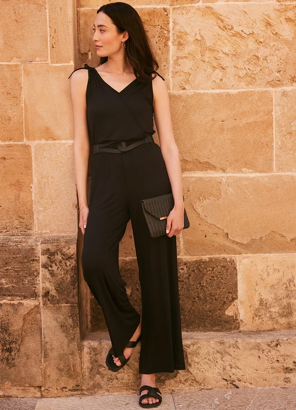 bonprix - Macacão Preto em Malha de Viscose 3