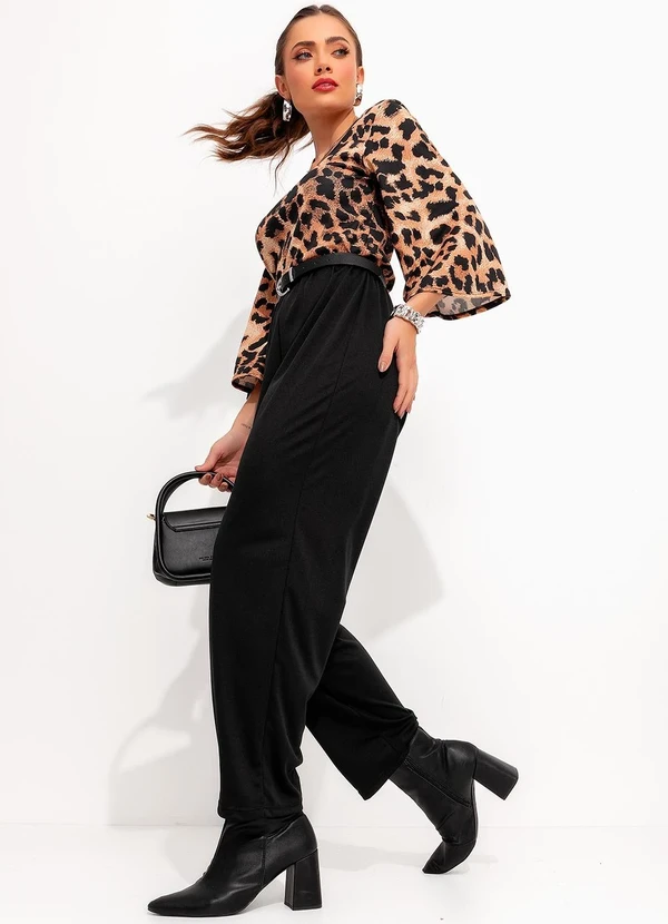 Moda Pop - Macacão Preto em Malha 3