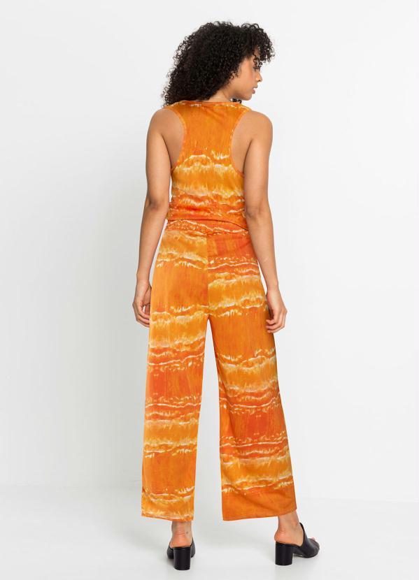 Outlet - Macacão Regata Laranja e Branco 2