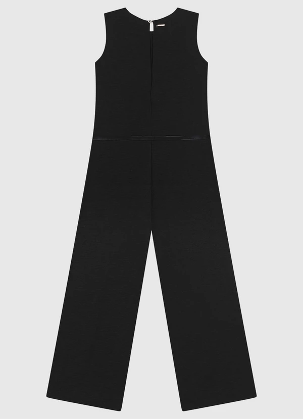 Enfim - Macacão Reto Texturizado Preto 2