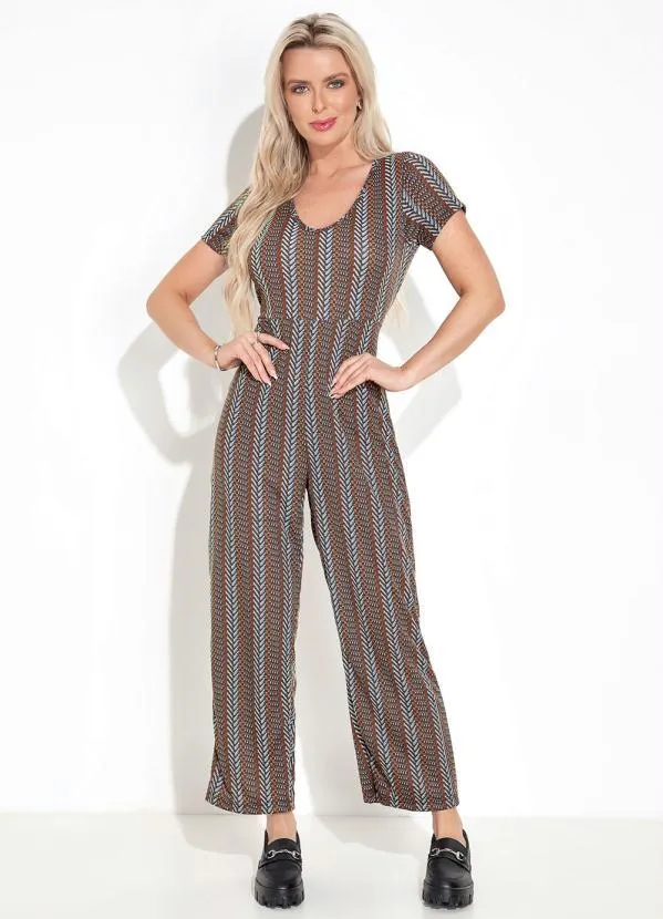 Moda Pop - Macacão Texturizada Preto com Recorte Vazado 3