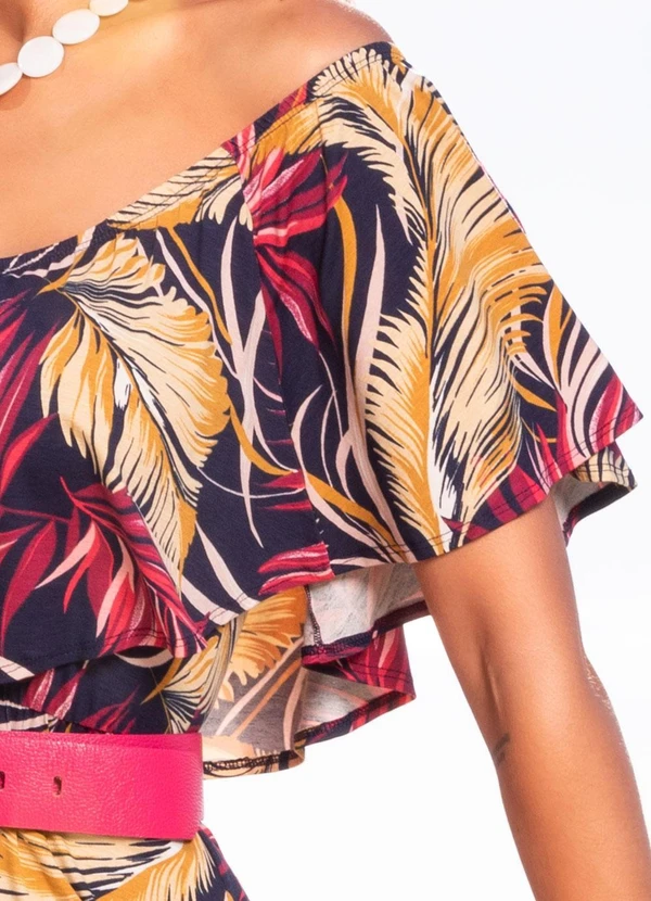 Quintess - Macacão Tropical Color em Malha de Viscose 7