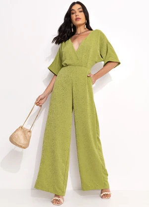 Quintess - Macacão Verde em Alfaiataria - QUINTESS