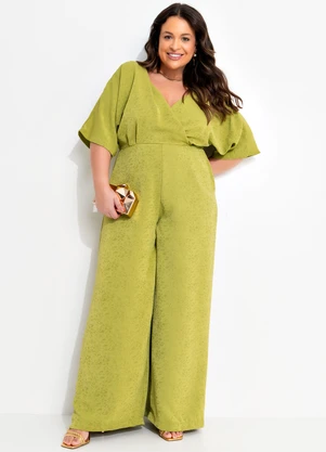 Quintess - Macacão Verde em Alfaiataria - QUINTESS