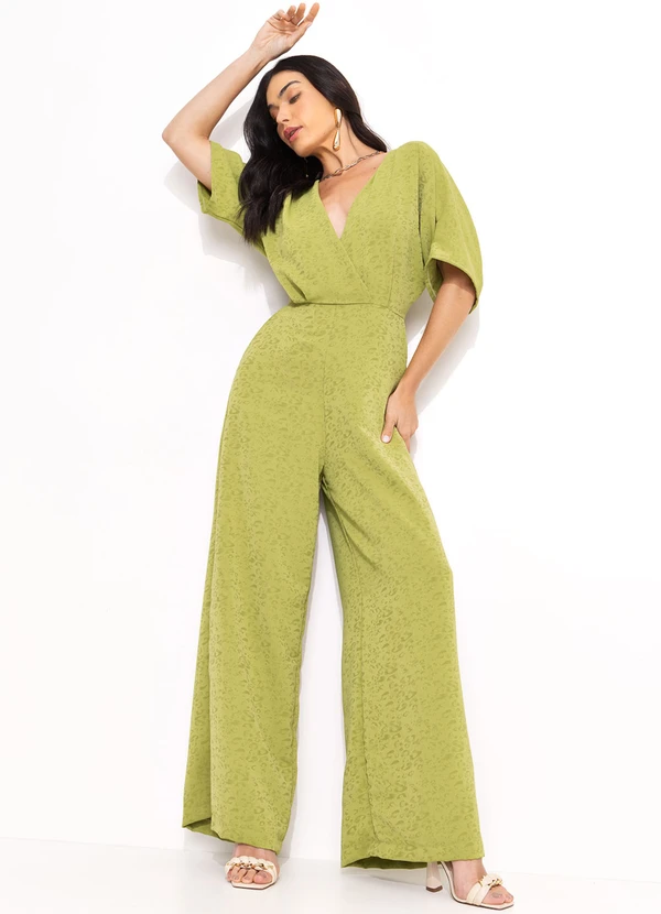 Quintess - Macacão Verde em Alfaiataria 3