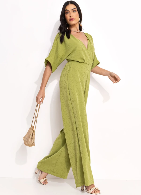 Quintess - Macacão Verde em Alfaiataria 5