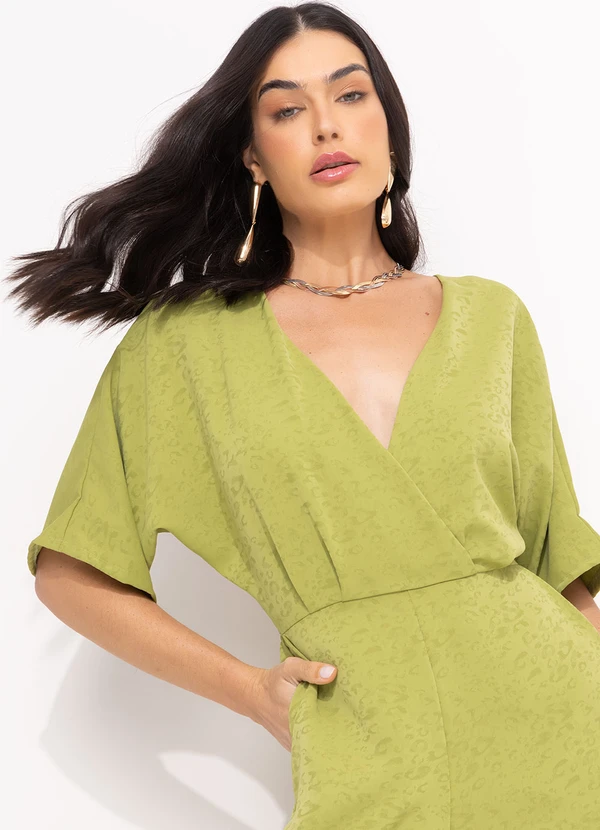 Quintess - Macacão Verde em Alfaiataria 6