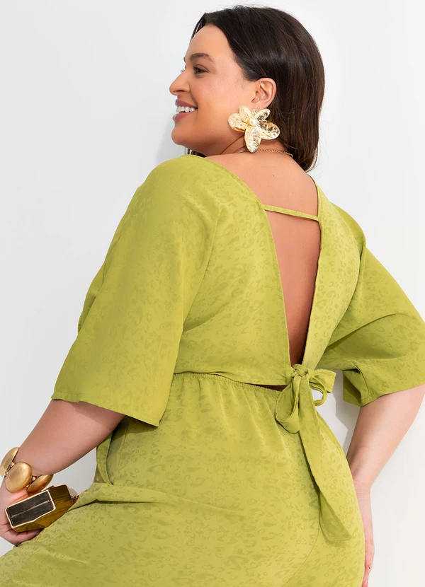 Quintess - Macacão Verde em Alfaiataria