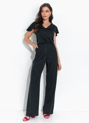 Rosalie - Macacão Verde Escuro em Malha - ROSALIE