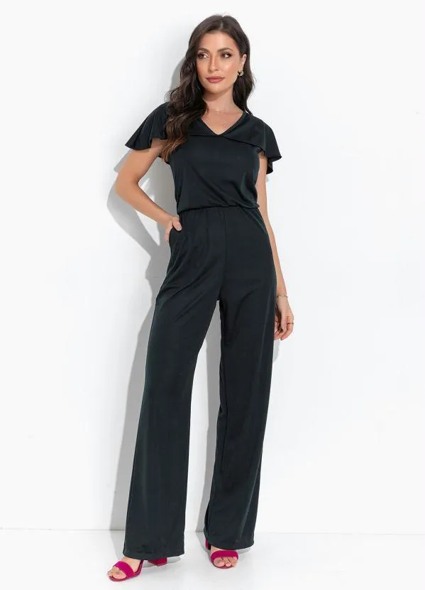 Rosalie - Macacão Verde Escuro em Malha